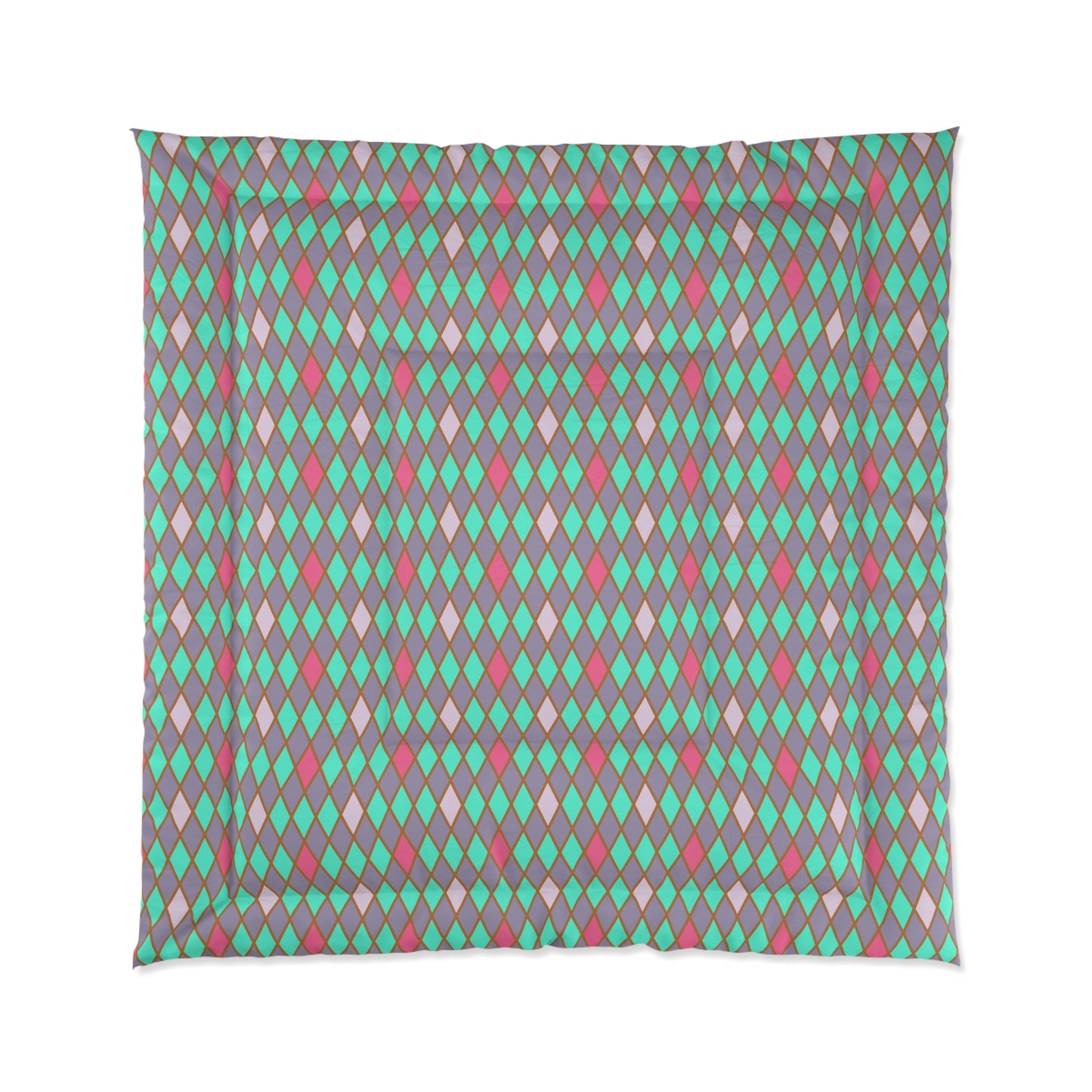 Teal Drift Harlequin Comforter