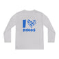 I Love Dinos (Dino Heart) Youth Long Sleeve Tee