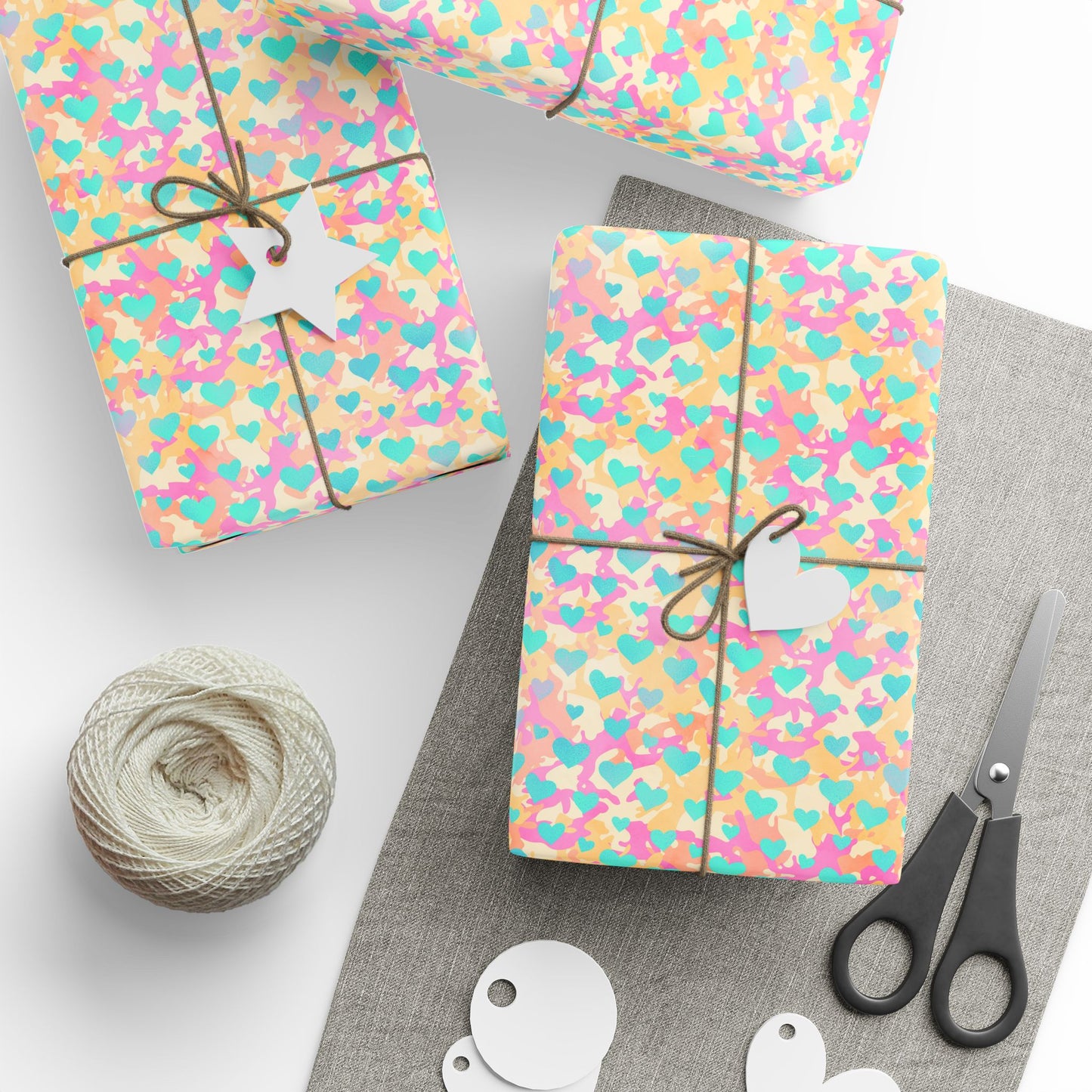 Sweetheart Camo Wrapping Paper