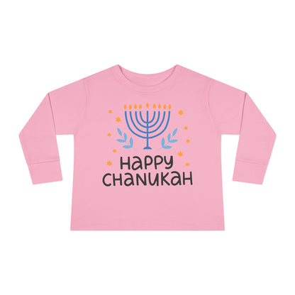 Happy Chanukah Toddler Long Sleeve Tee