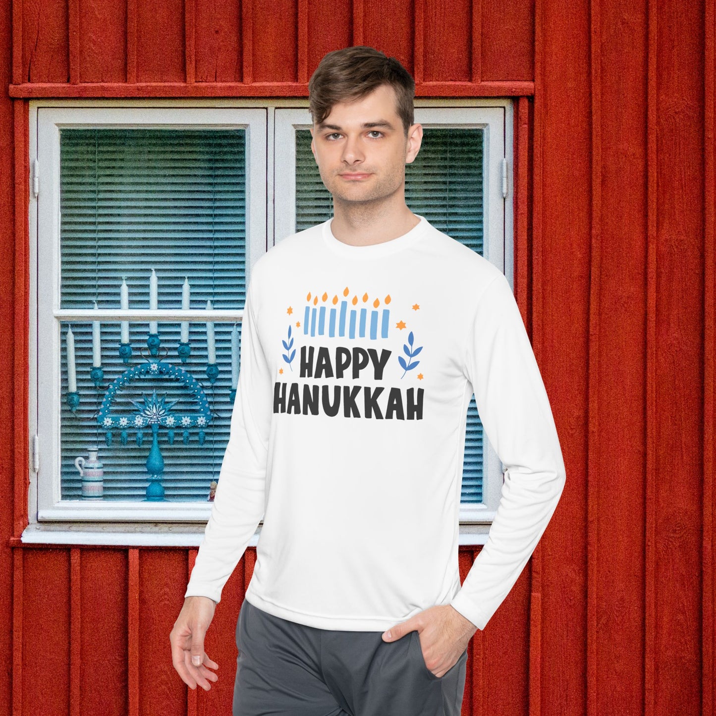Happy Hanukkah 5 Adult Long Sleeve Tee