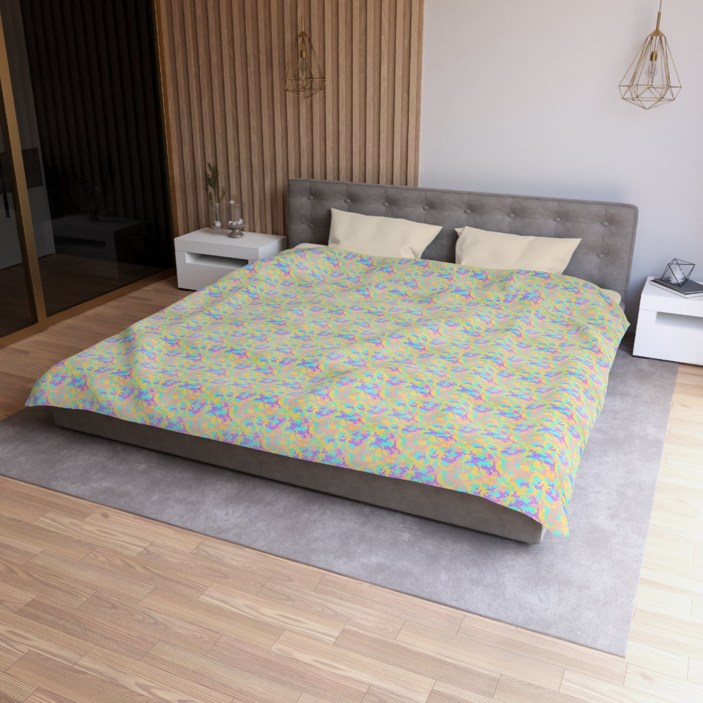 Dreamsicle Camo Microfiber Duvet Cover