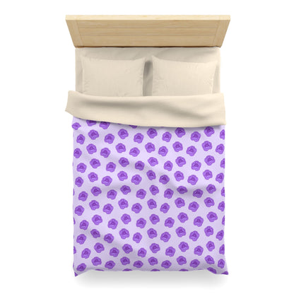 Lilac Mist Peonies Microfiber Duvet Cover