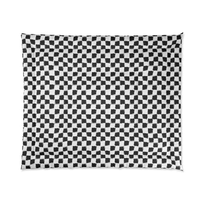 Distorted Check Comforter