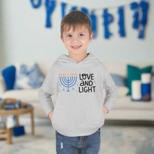 Hanukkah Love & Light Toddler Pullover Fleece Hoodie