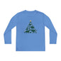 Dinosaur Christmas Tree Youth Long Sleeve Tee