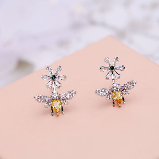 Bee & Daisy Rhinestone Earrings