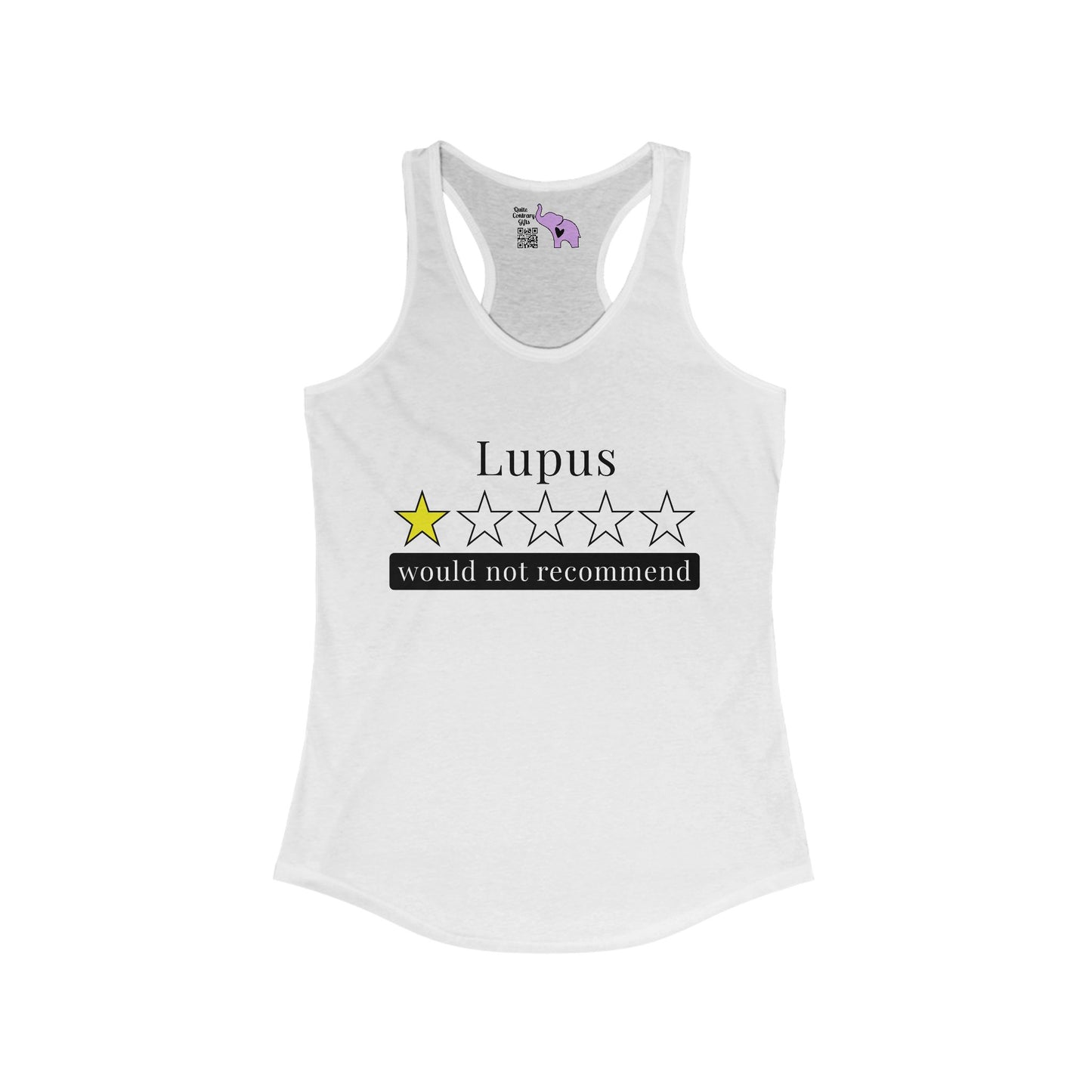 Lupus 1 Star Would Not Recommend Women's Ideal Racerback Tank