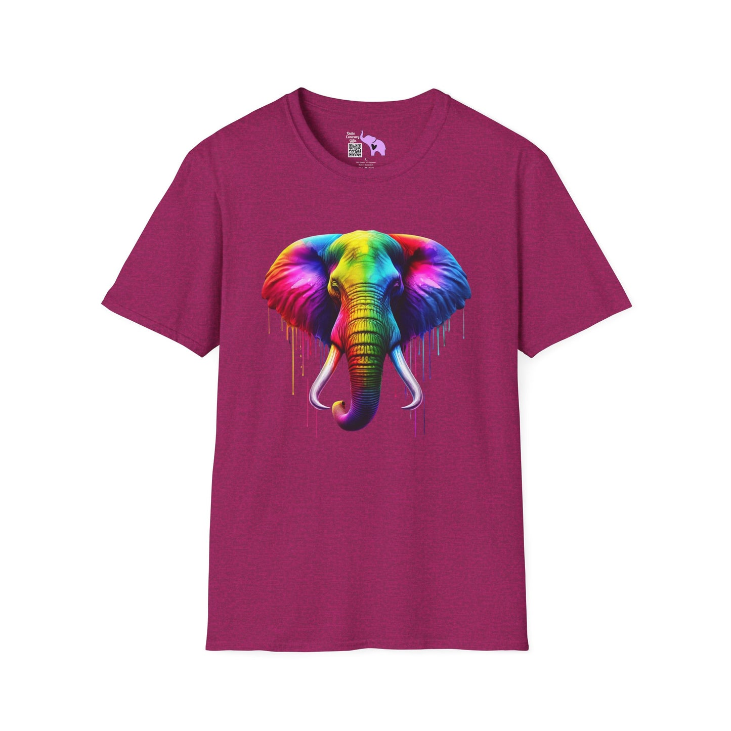 Colorful Elephant Adult T-shirt