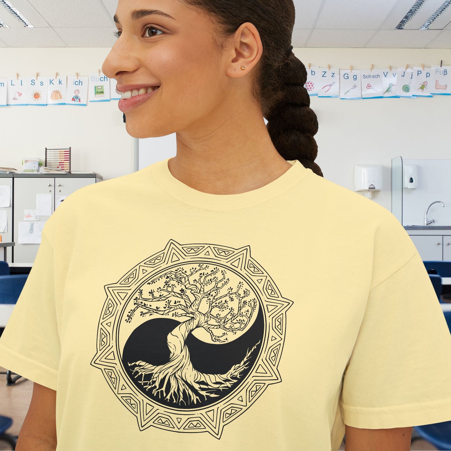 Tree of Life Yin Yang 6 Women's Boxy Tee