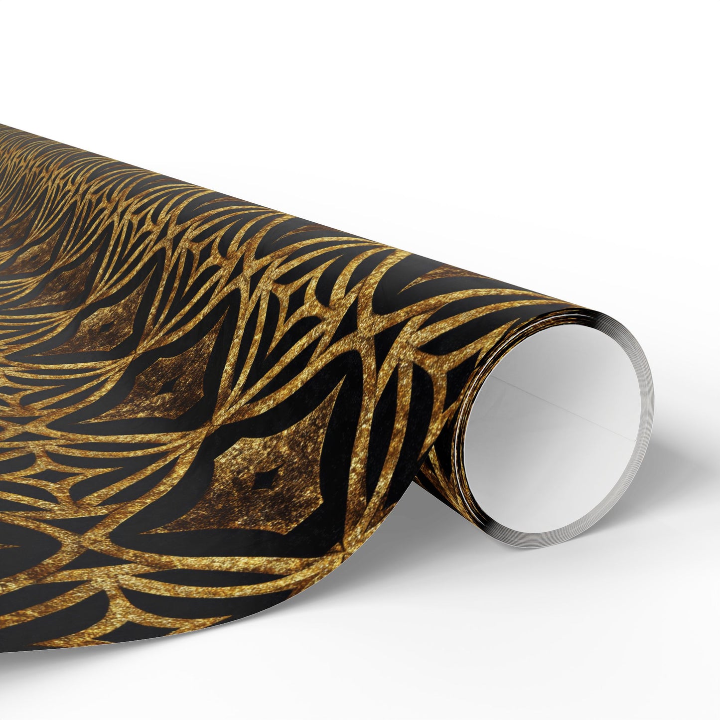 Golden Star Lattice Wrapping Paper