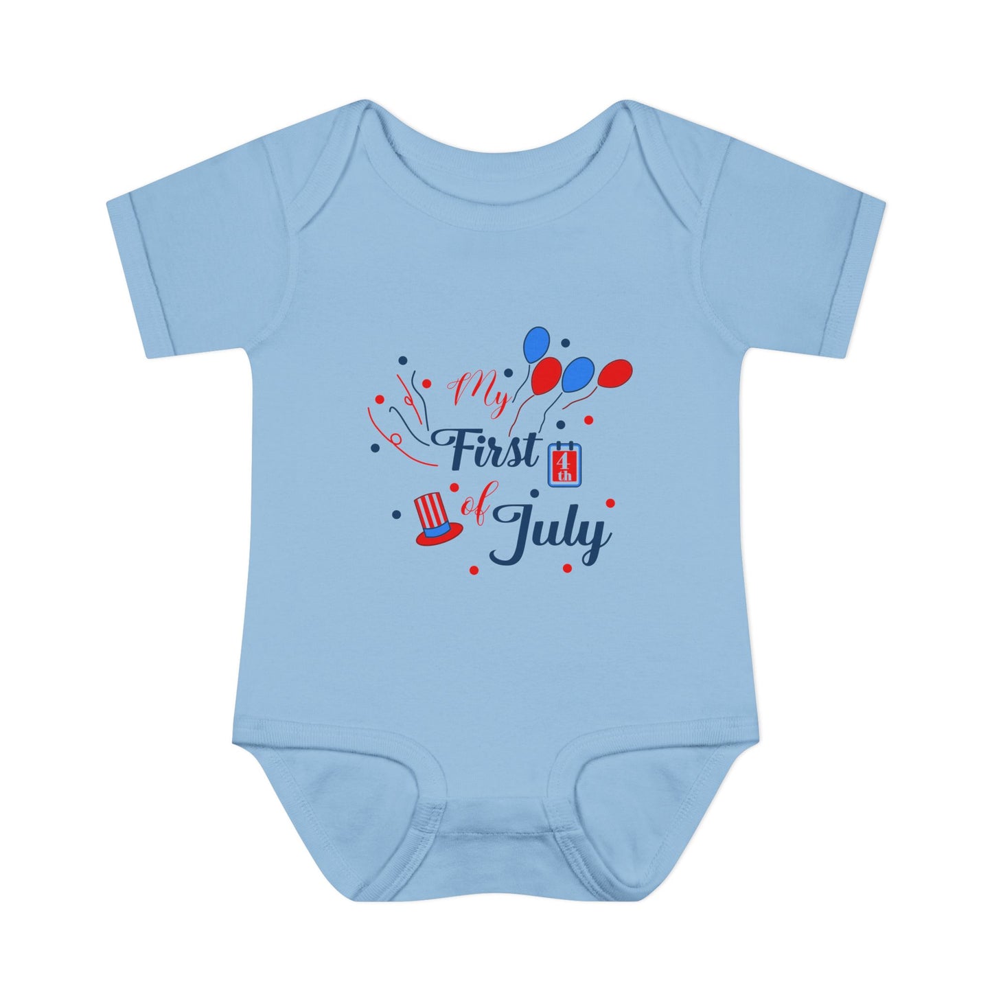 My First 4th of July 2 Baby Rib Bodysuit