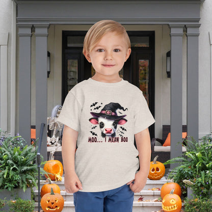 Moo I Mean Boo Toddler Tee
