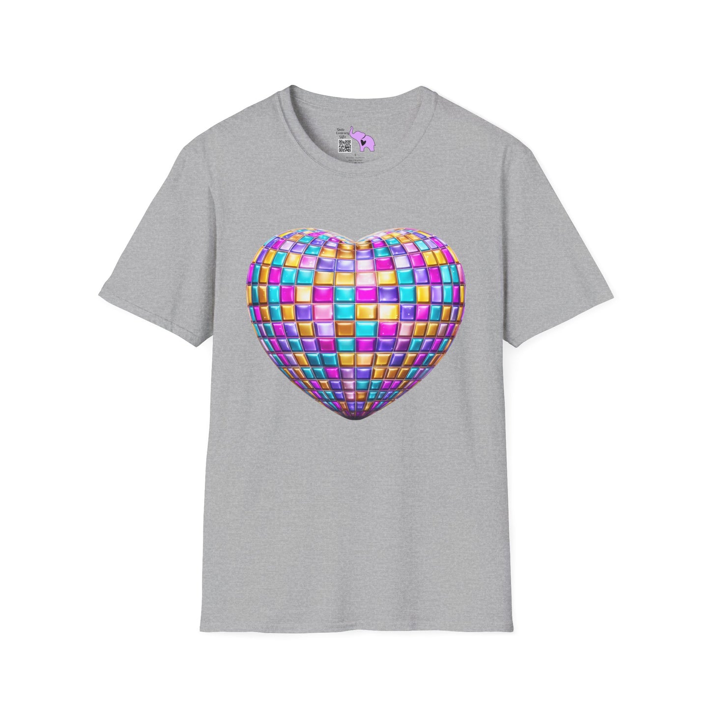 Heart in Blocks Adult T-shirt