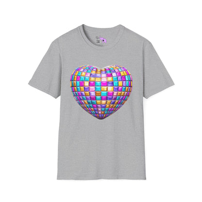 Heart in Blocks Adult T-shirt