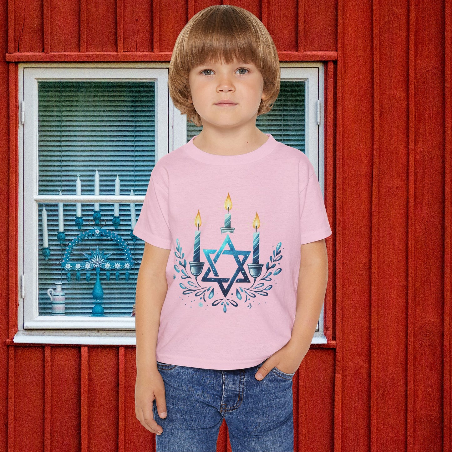 Star & Flame Hanukkah Heavy Cotton™ Toddler T-shirt