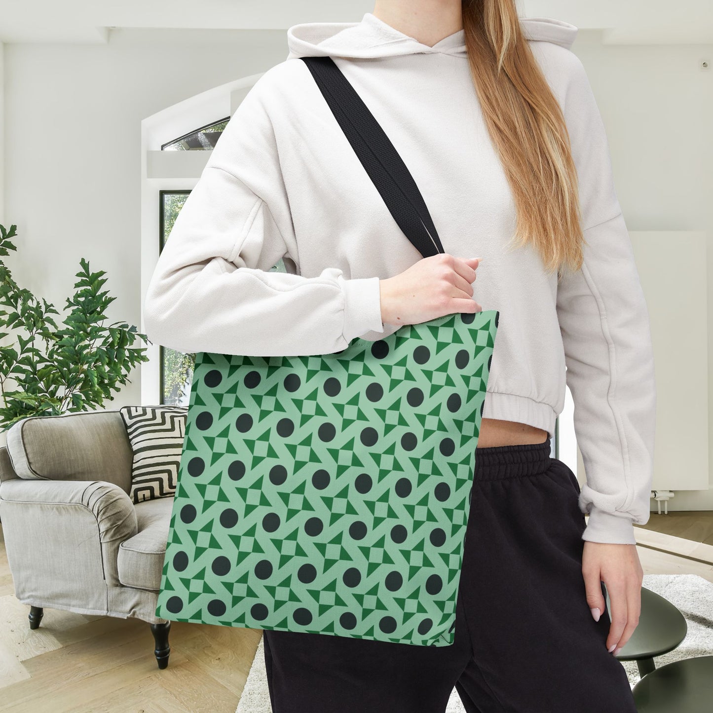 Emerald Pinwheels Canvas Tote Bag