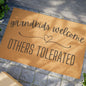 Grandkids Welcome Others Tolerated Coconut Fiber Doormat