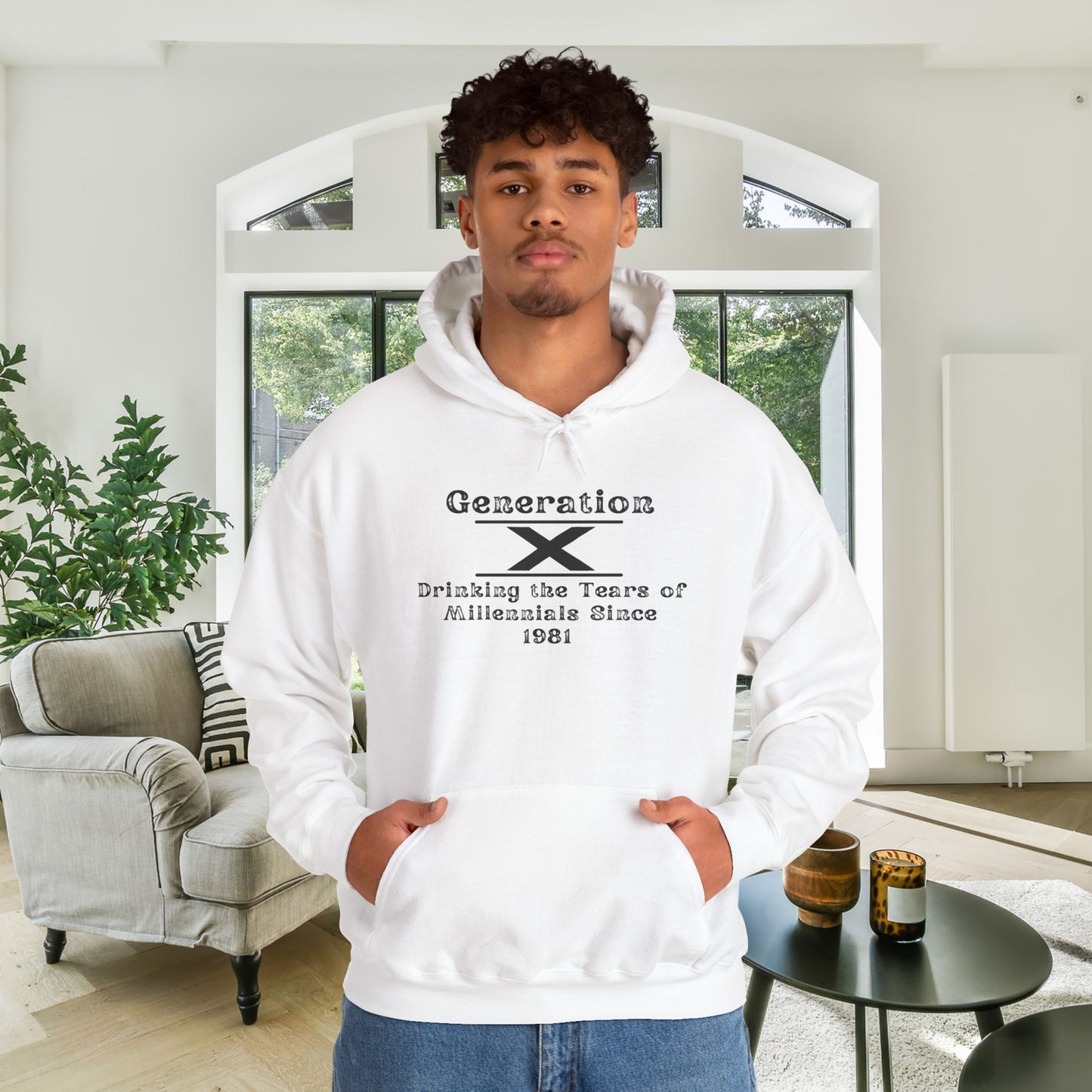 Generation X Drinking The Tears of Millennials Since 1981  Heavy Blend™ Hooded Sweatshirt