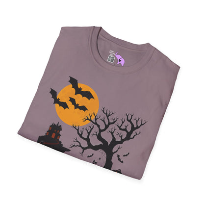 Spooky House & Graveyard Adult T-shirt