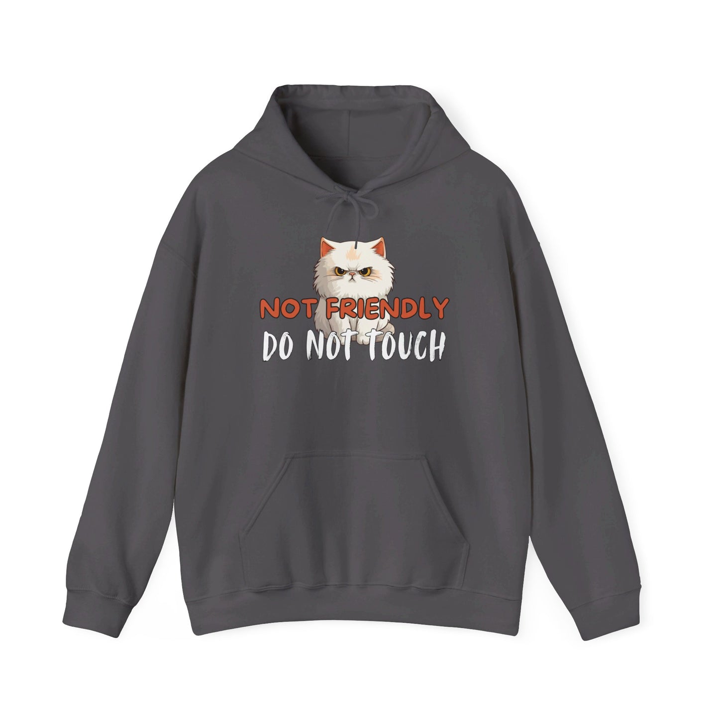 Not Friendly Do Not Touch Cat Heavy Blend™ Hooded Sweatshirt