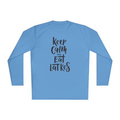 Keep Calm & Eat Latkes Adult Long Sleeve Tee