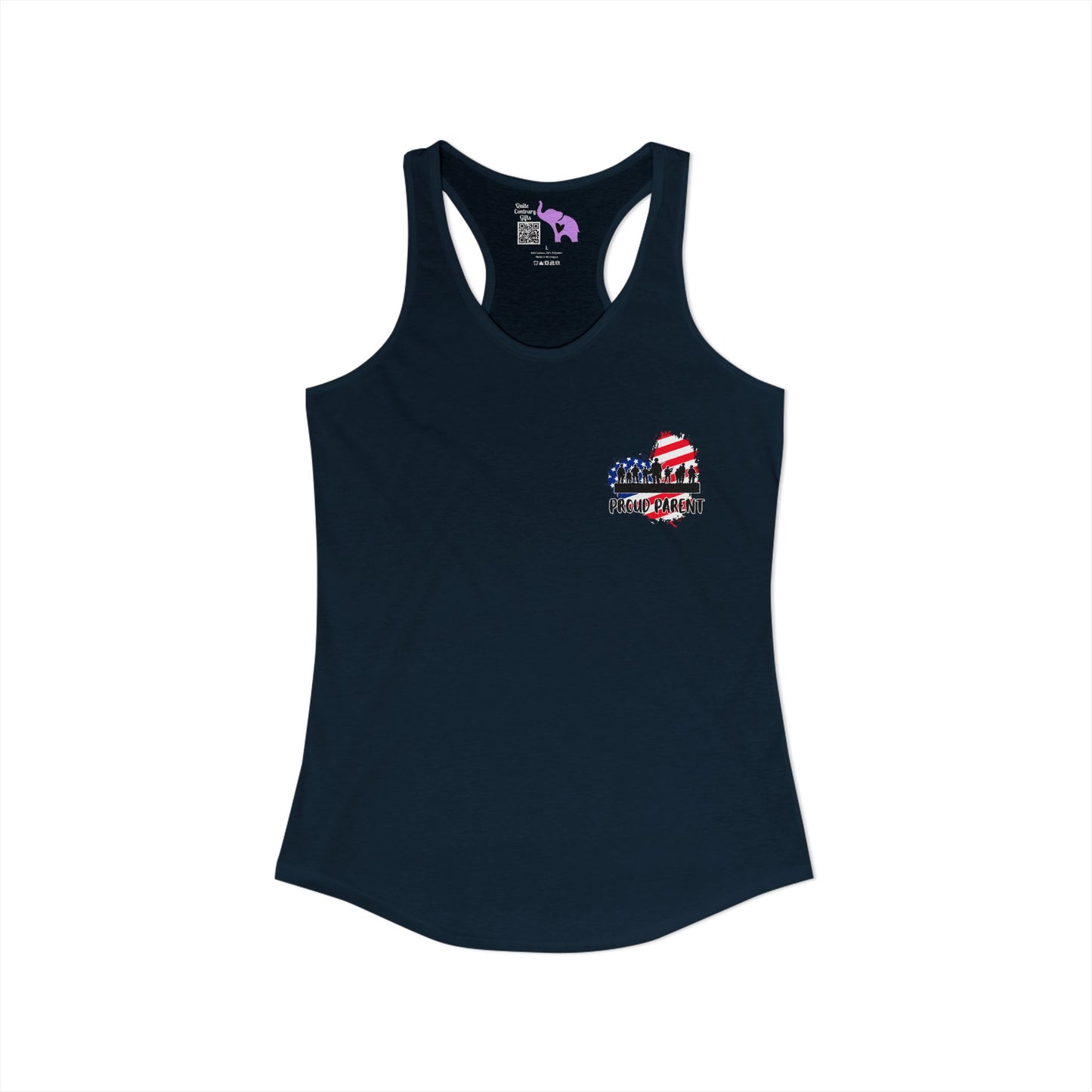 My Baby Enlisted to Keep Your Baby Safe Women's Ideal Racerback Tank