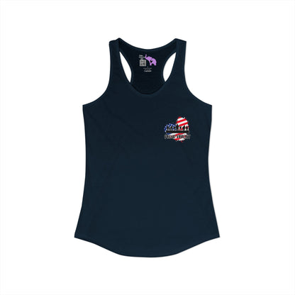My Baby Enlisted to Keep Your Baby Safe Women's Ideal Racerback Tank