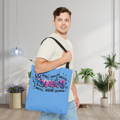 Aquarius Street Art Canvas Tote Bag