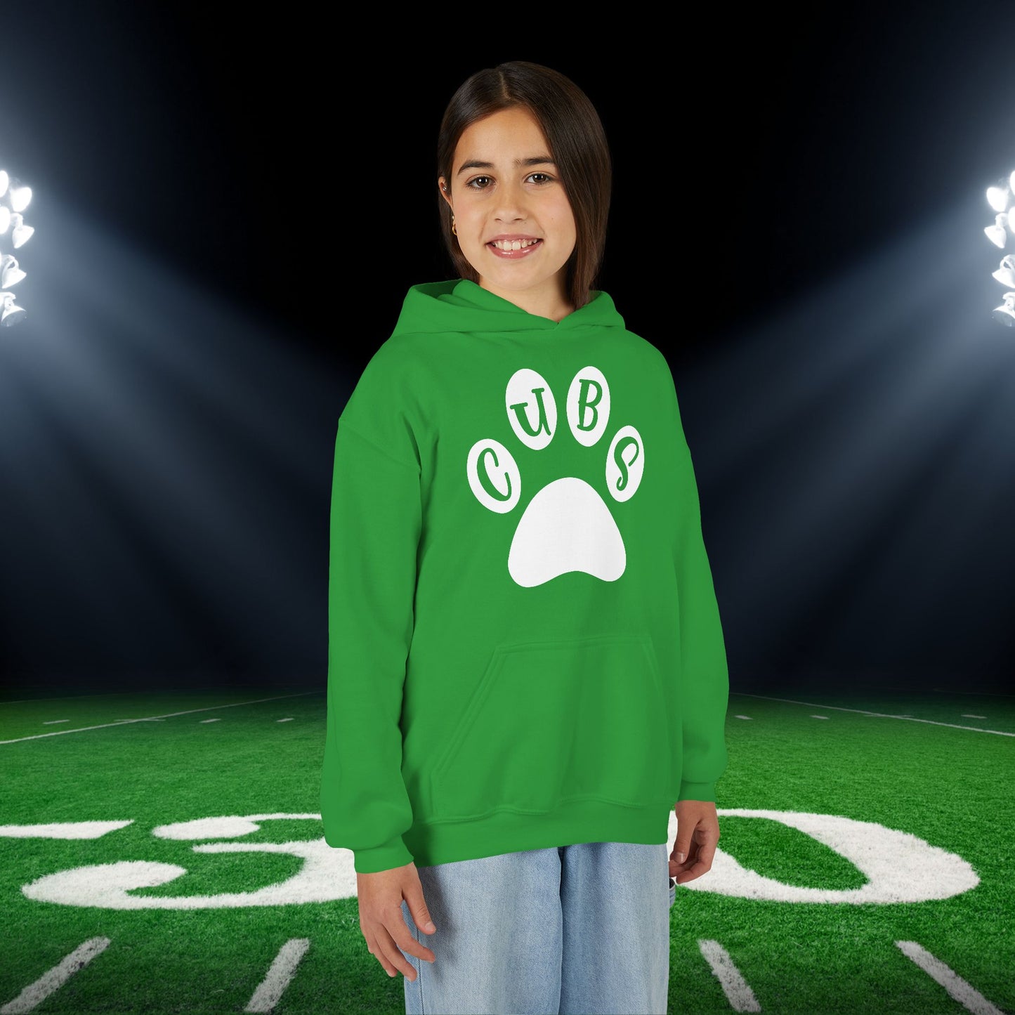 Brenham Cub Tracks Youth Heavy Blend Hoodie