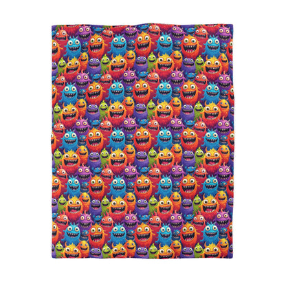 Happy Little Monsters Microfiber Duvet Cover