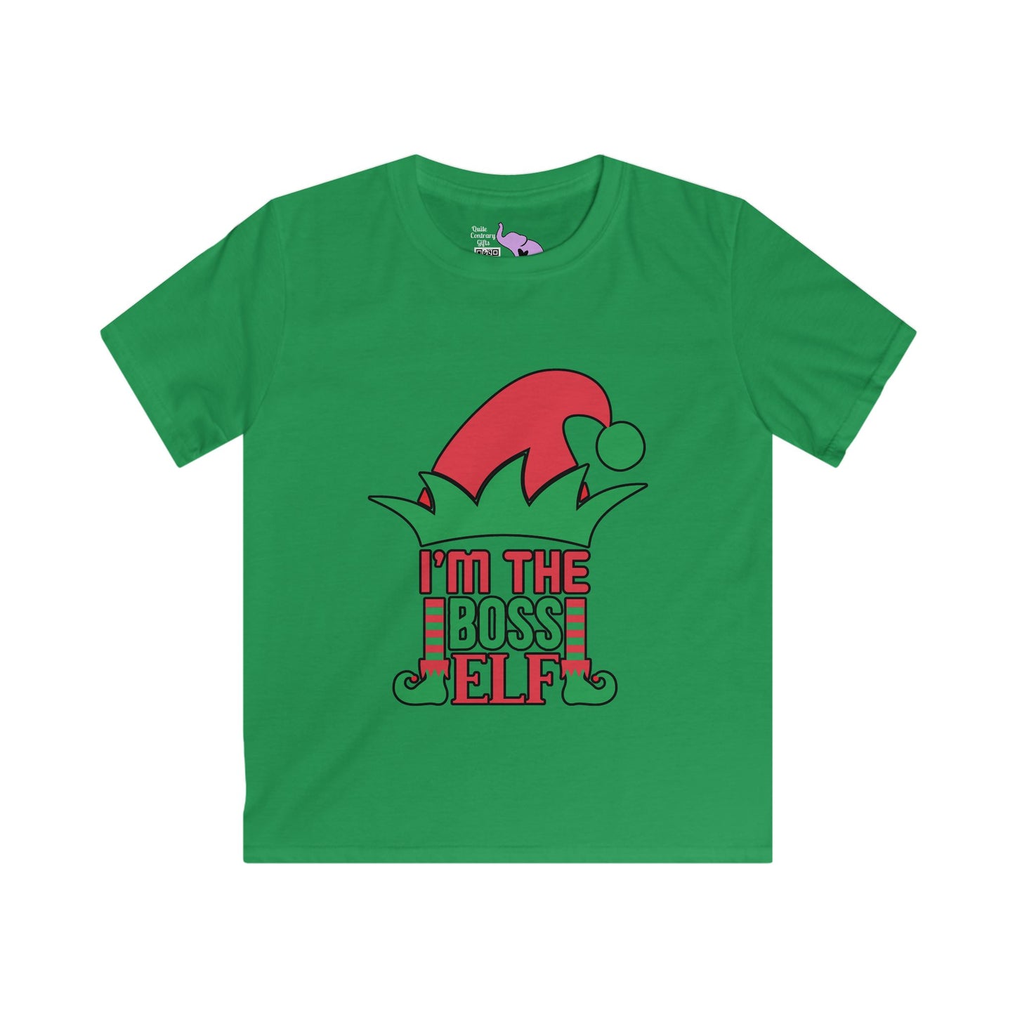 I'm The Boss Elf Youth Softstyle Tee