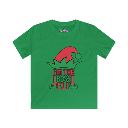 I'm The Boss Elf Youth Softstyle Tee