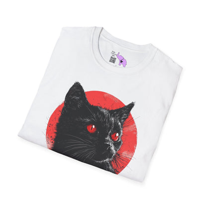 Black Cat Over Full Moon 2 Adult T-shirt