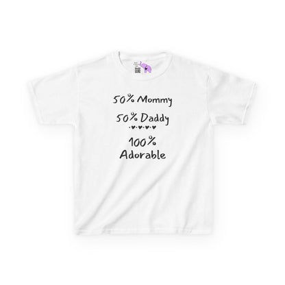 50% Mommy 50% Daddy 100% Adorable Kids Heavy Cotton™ Tee