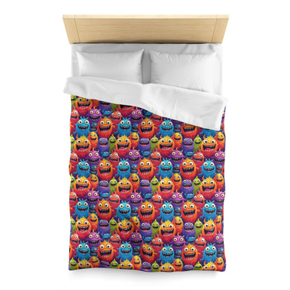 Happy Little Monsters Microfiber Duvet Cover