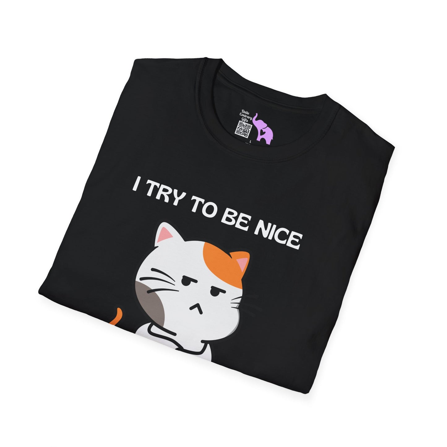 I Try To Be Nice But People Are Stupid Adult T-shirt