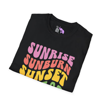 Sunrise Sunburn Sunset Repeat Adult T-shirt