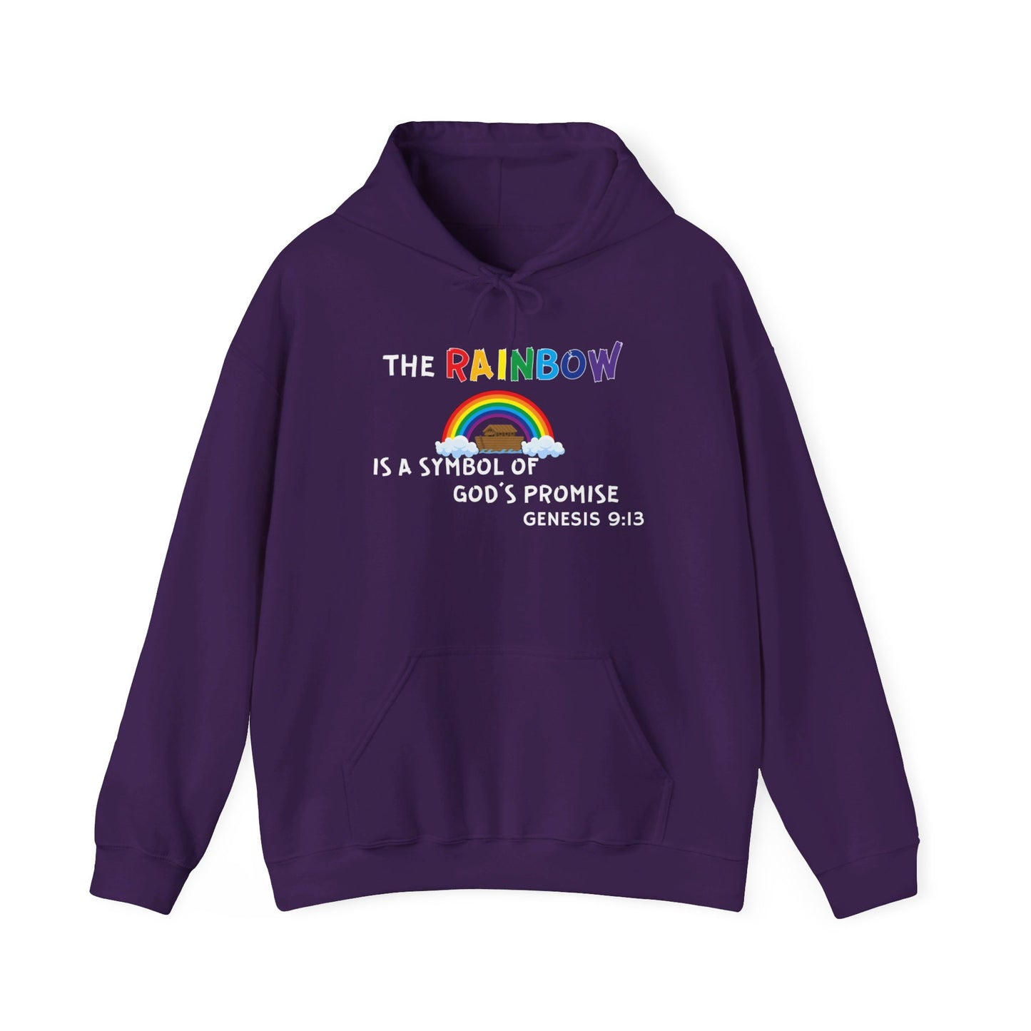 The Rainbow is a Symbol of God's Promise Heavy Blend™ Hooded Sweatshirt