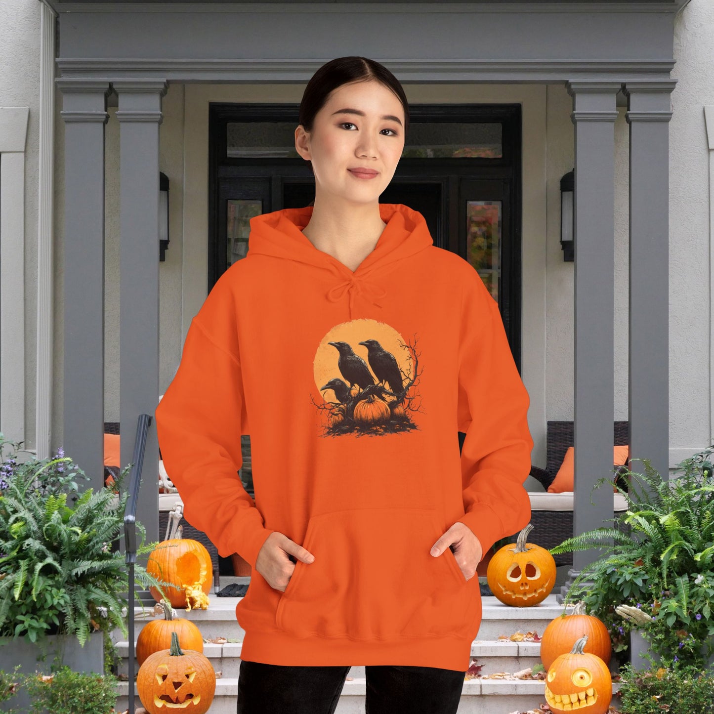 Halloween Crows 4 Heavy Blend™ Hooded Sweatshirt