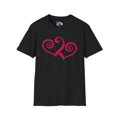 Double Hearts Adult T-shirt