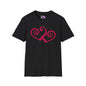 Double Hearts Adult T-shirt