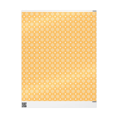 Gold Star of David Hanukkah Wrapping Paper