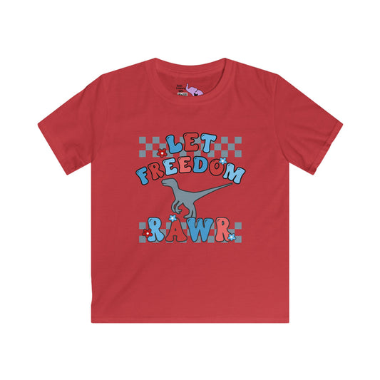 Let Freedom Rawr Youth Softstyle Tee