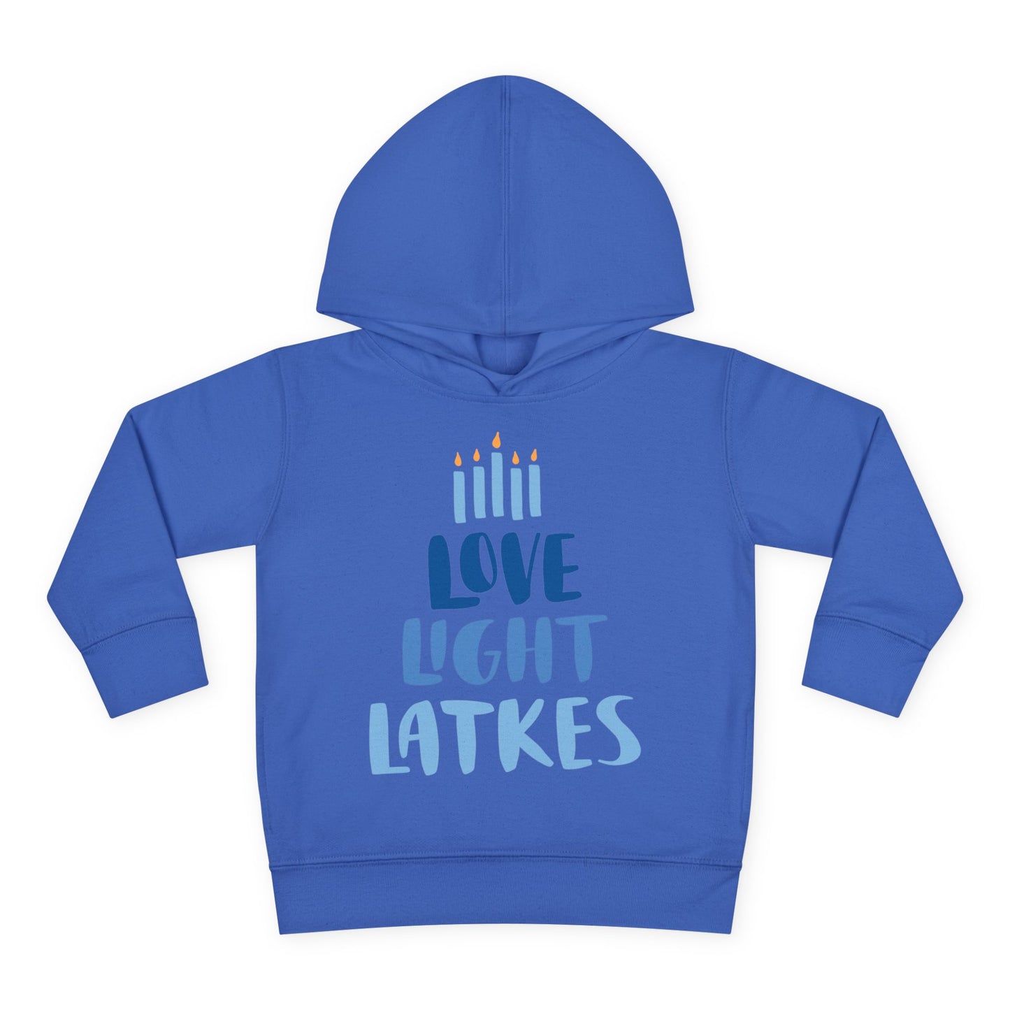 Hanukkah Love Light Latkes Toddler Pullover Fleece Hoodie