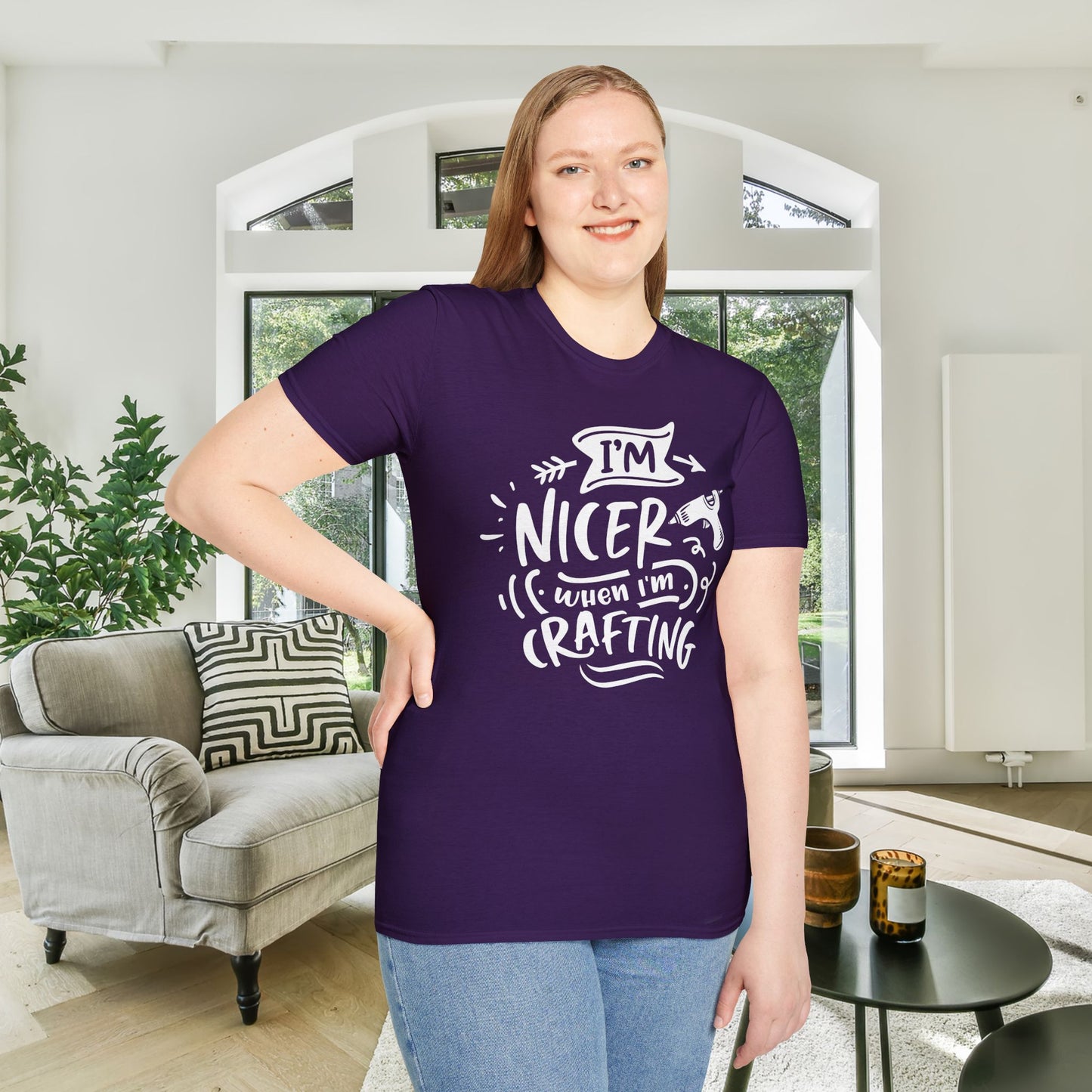 I'm Nicer When I'm Crafting Adult T-shirt