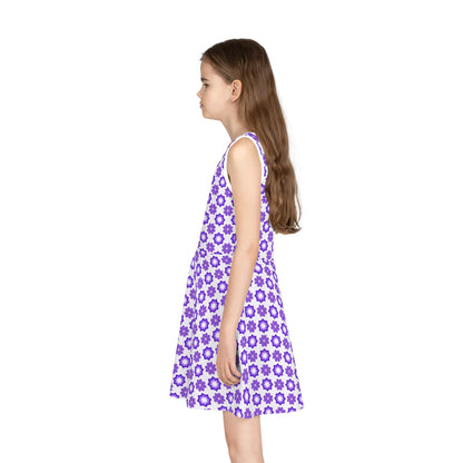 Purple Prism Garden Girls' Sleeveless Sundress