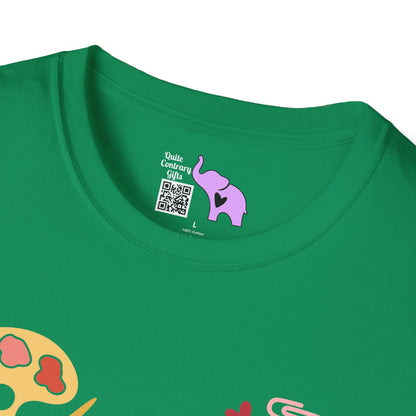 School Supplies Heart Adult T-shirt