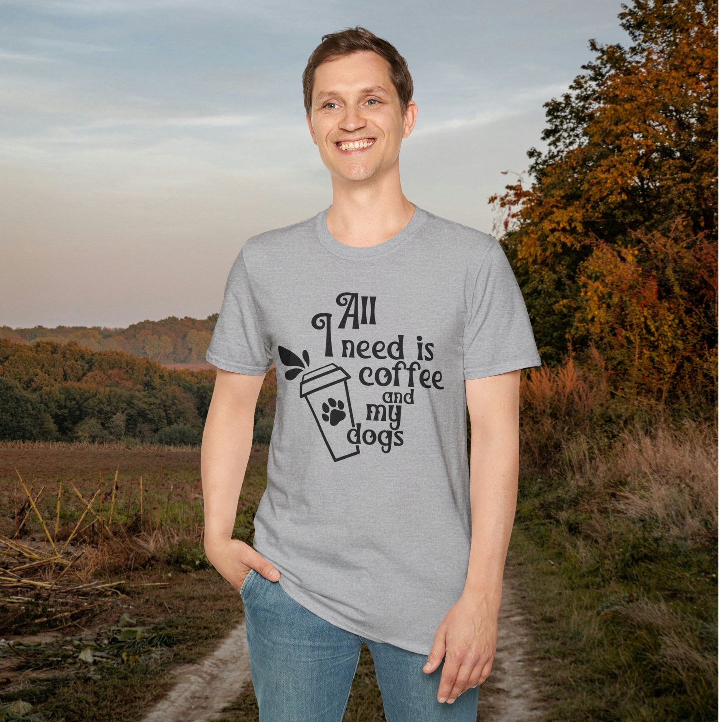 All I Need is Coffee and My Dogss Adult T-shirt