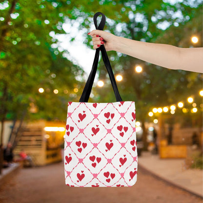 Cupid’s Lattice Canvas Tote Bag